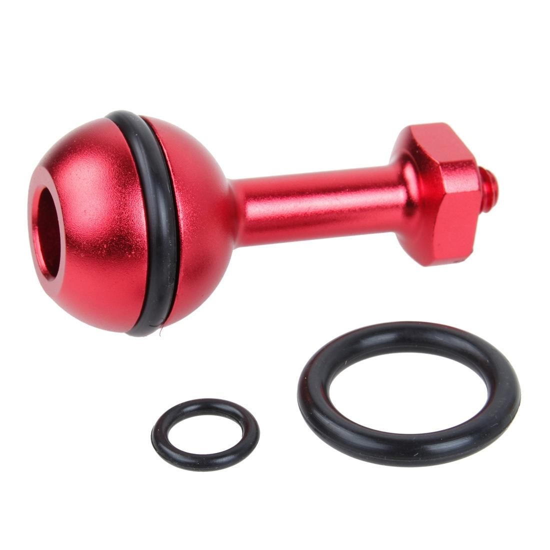 TMC HR371 Aluminum 1/4 inch Screw Ball Adapter Mount for GoPro  NEW HERO /HERO6   /5 /5 Session /4 Session /4 /3+ /3 /2 /1, Xiaoyi and Other Action Cameras, Suitable for S-DLP-2633 / S-DLP-2630 (Red)