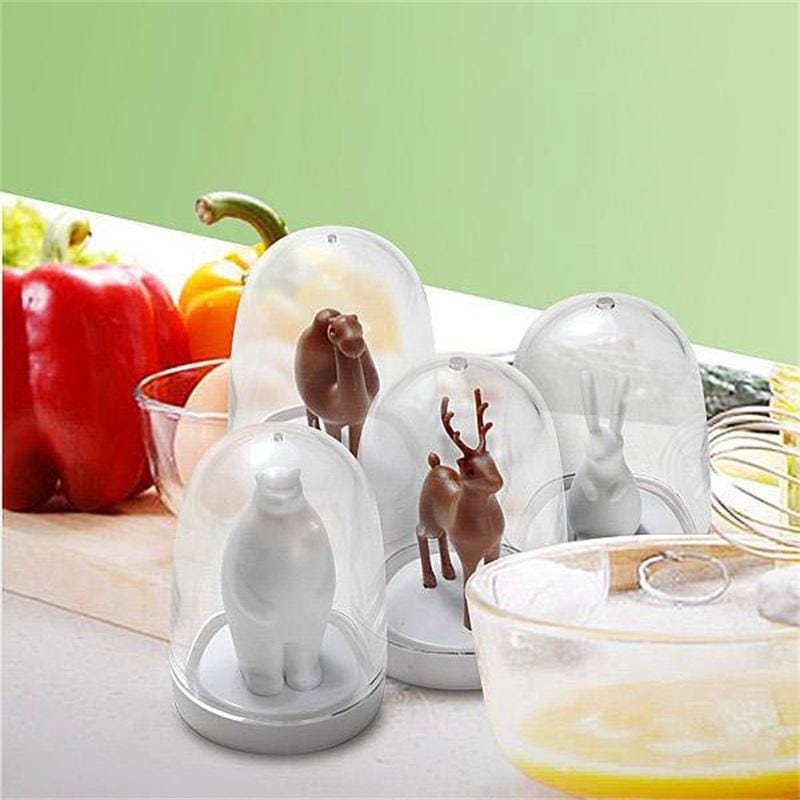 4 in 1 Kitchen Animals Cartoon Shape Seasoning Bottle Set