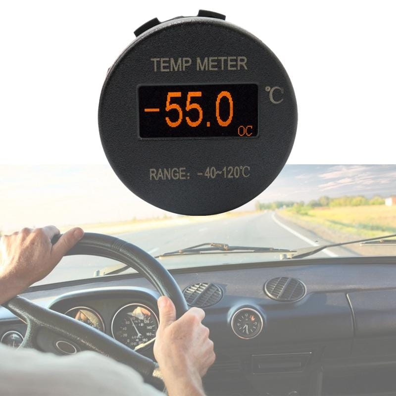 B3399 Car Modified OLED Screen DC Thermometer -40-125 Centigrades