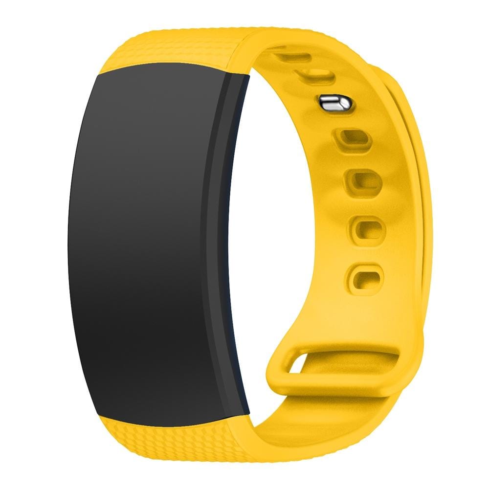 Silicone Wrist Strap Watch Band for Samsung Gear Fit2 SM-R360, Wrist Strap Size:126-175mm (Yellow)