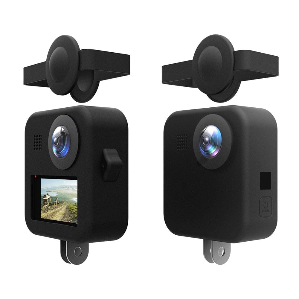 PULUZ for GoPro Max Dual Lens Caps Case + Body Silicone Protective Case (Black)