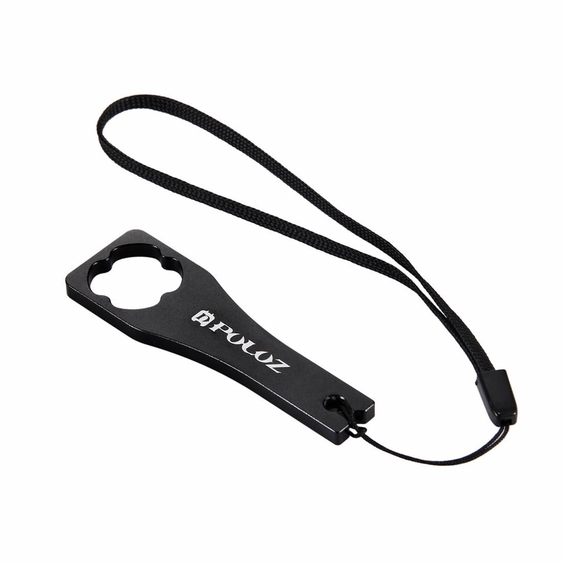 PULUZ CNC Aluminum Alloy Tighten Screw Cap Wrench Tool for GoPro HERO9 Black / HERO8 Black / HERO7 /6 /5 /5 Session /4 Session /4 /3+ /3 /2 /1, Xiaoyi and Other Action Cameras (Black)