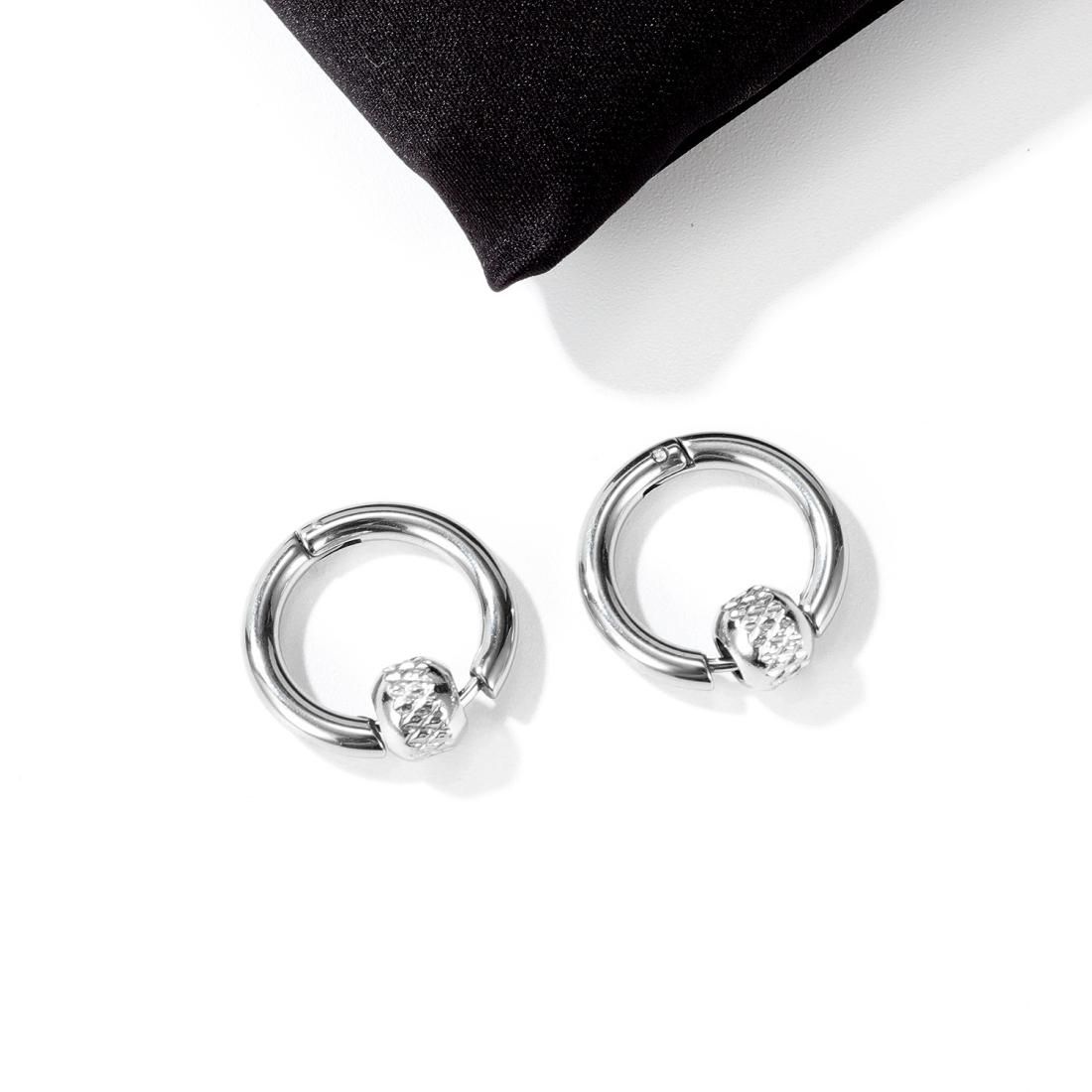 5 Pairs OPK 603 Men All-match Mesh Circle Earrings