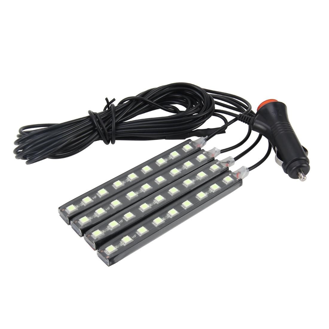 4 in 1 4.5W 36 SMD-5050-LEDs RGB Car Interior Floor Decoration Atmosphere Neon Light Lamp, DC 12V (Pink Light)