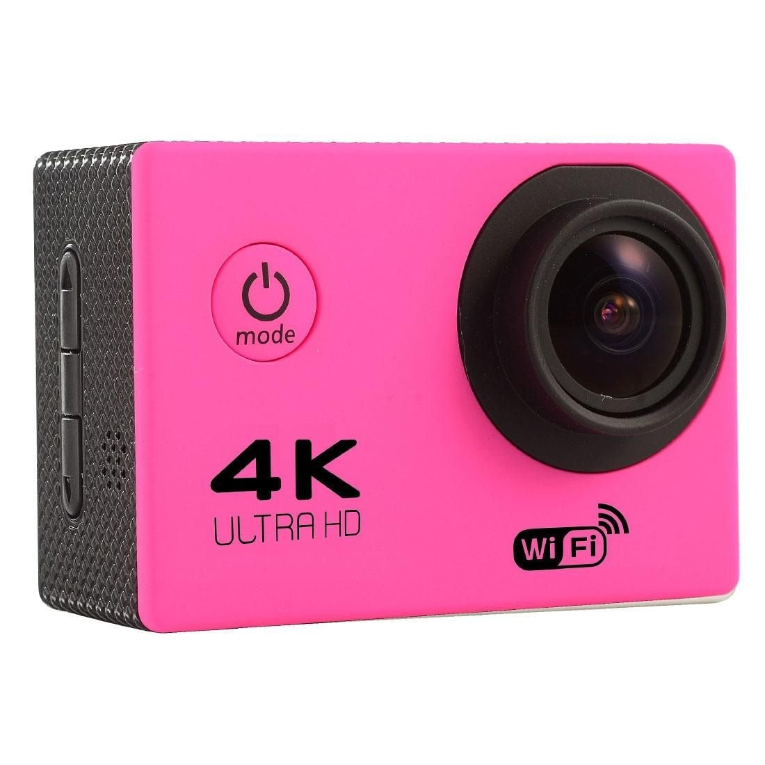 F60 2.0 inch Screen 170 Degrees Wide Angle WiFi Sport Action Camera Camcorder with Waterproof Housing Case, Support 64GB Micro SD Card (Magenta)