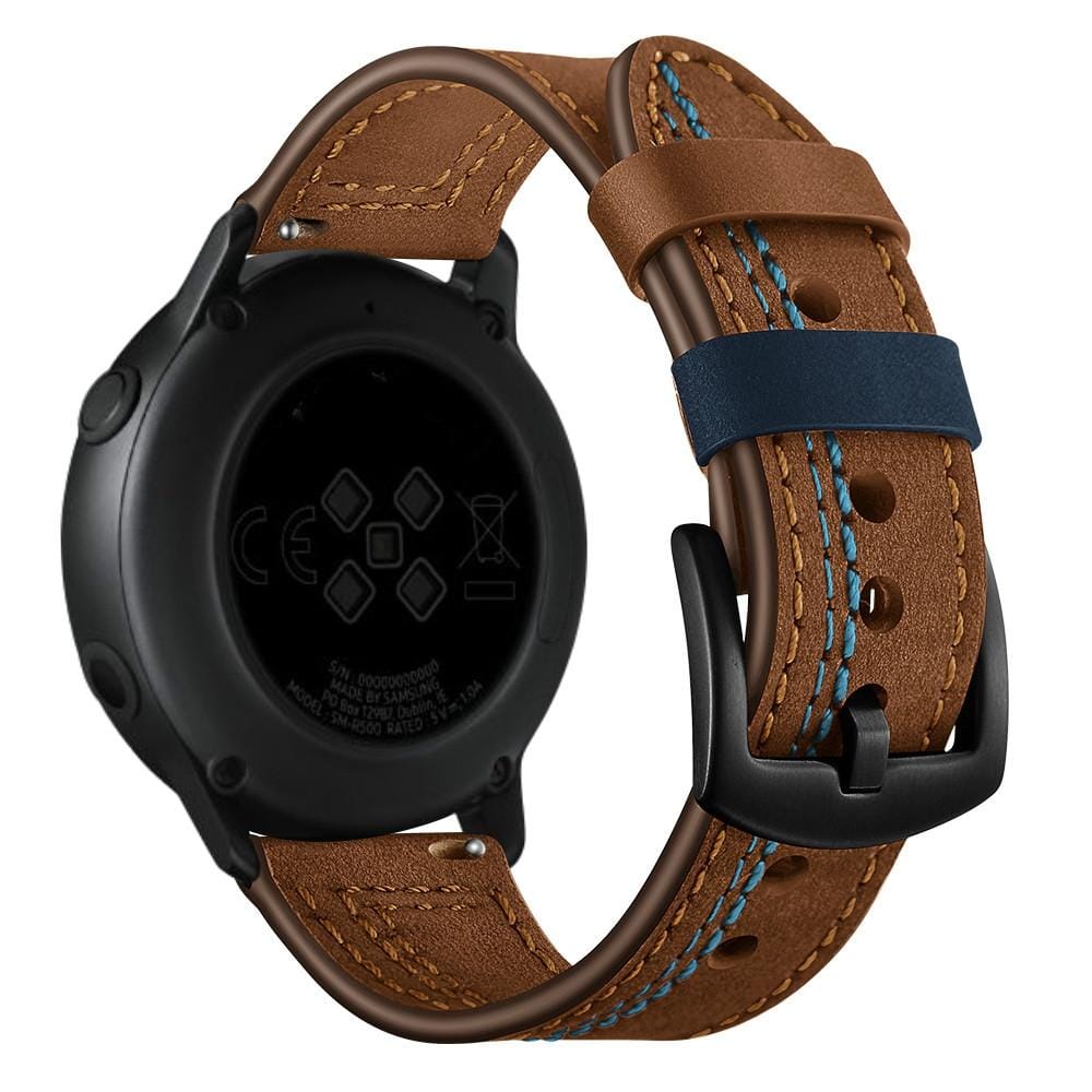 22mm For Huawei Watch GT2e / GT2 46mm Zigzag Leather Strap (Brown)