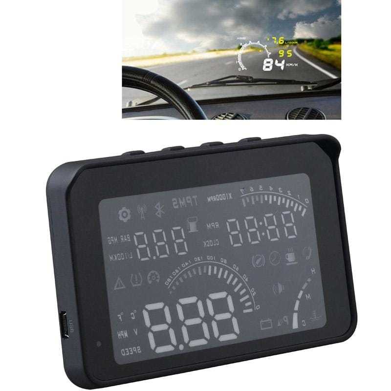 W03 4.0 inch Smart Car HUD Vehicle-mounted Head Up Display Fuel Consumption Color LED