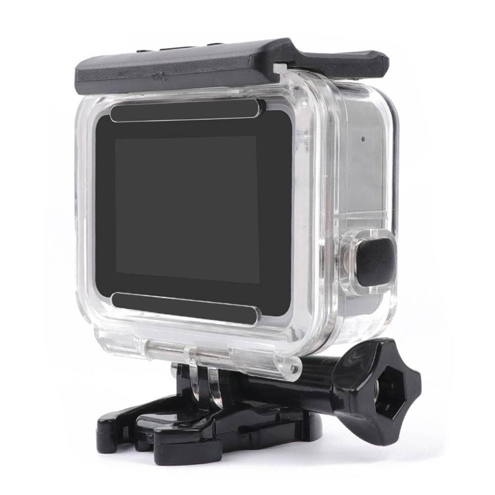 For GoPro HERO7 White /Silver Skeleton Housing Side Hollow Protective Case with Buckle Basic Mount & Screw (Transparent)