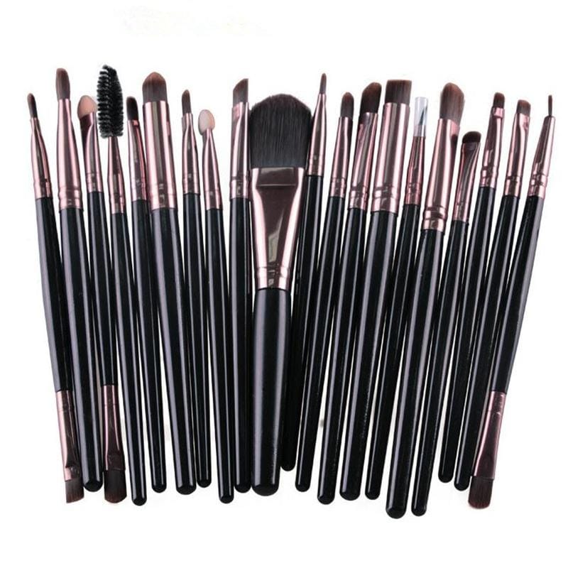 20 in 1 Plastic Handle Soft Head Foundation Eye Lip Multi-function Brush Makeup Tools (Style1)