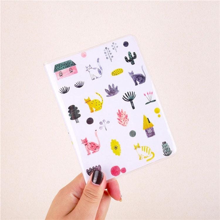PVC Notepad Color Inner Page Week Plan A6 Pocket Hand Ledger (Cat House)