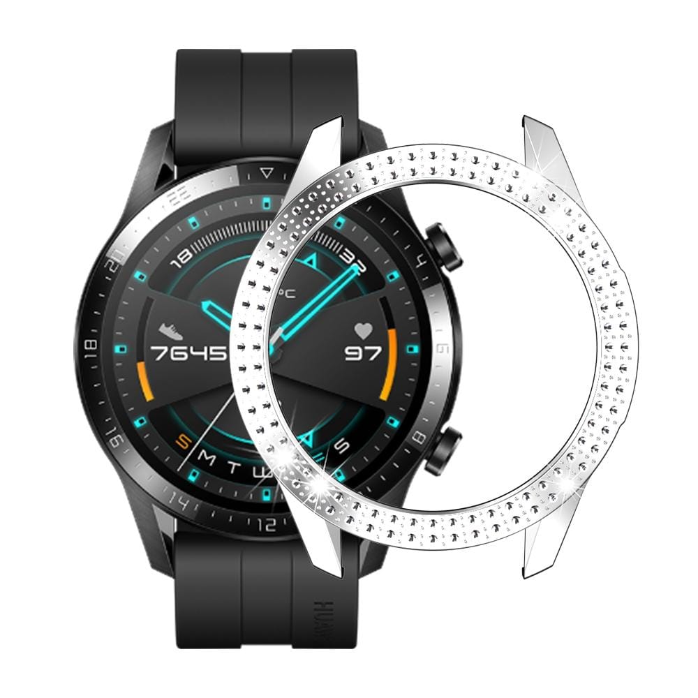 For Huawei GT2 46mm PC Double Row Diamond Watch Case (Silver)