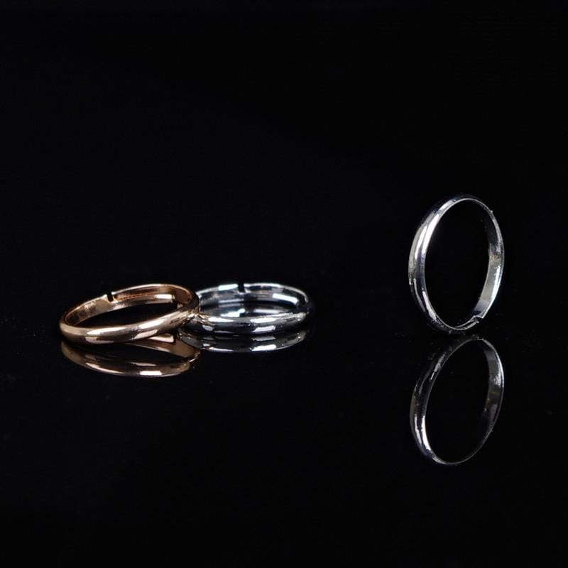2 PCS Fashion Simple Foot Beach Jewelry Metal Adjustable Toe Rings (Silver)