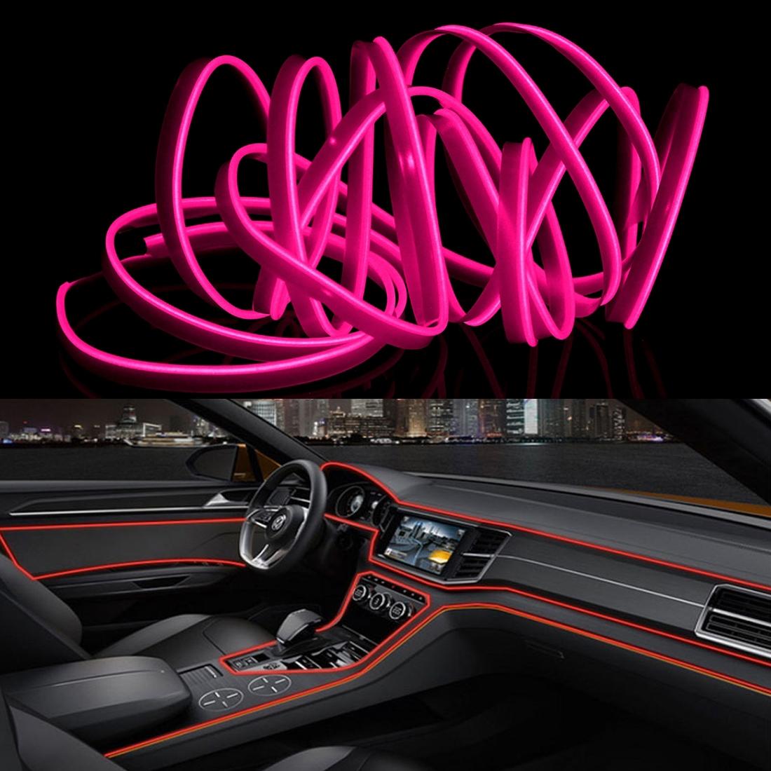 3m Cold Light Flexible LED Strip Light For Car Decoration (Pink Light)