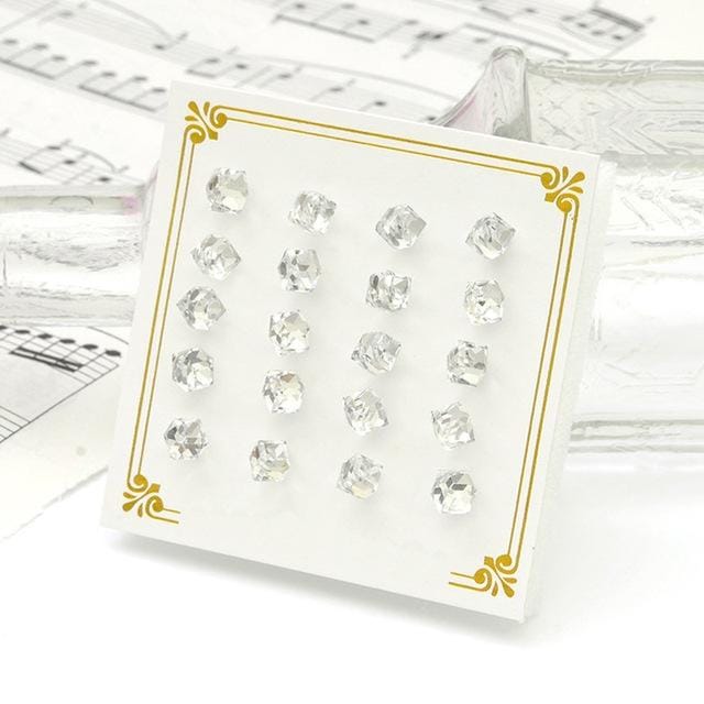 10 Pairs/Set Crystal Earrings Female Fashion Jewelry Earrings (White)