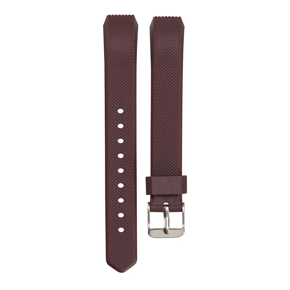 For Fitbit Alta Silicone Replacement Wrist Strap Watchband with Buckle (Brown)