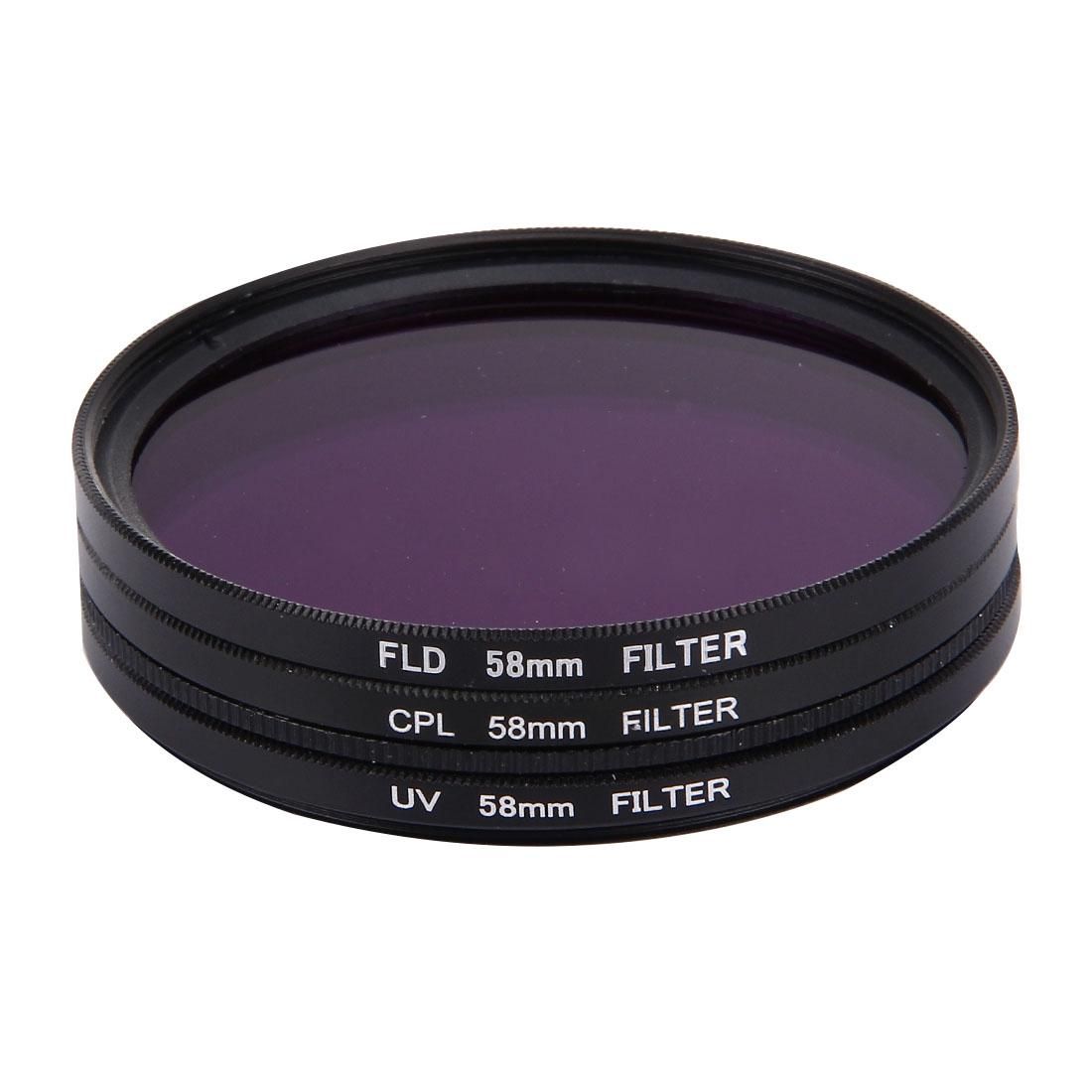 JUNESTAR 3 in 1 Proffesional 58mm Lens Filter for GoPro & Xiaomi Xiaoyi Yi Sport Action Camera