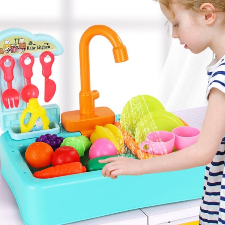 Children Electric Circulation Water Simulation Dishwasher Toy (Red)