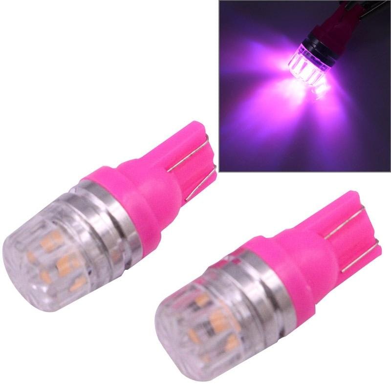 2 PCS T10 1.5W 60LM 1 LED Dark Blue COB LED Brake Light for Vehicles, DC12V (Magenta)
