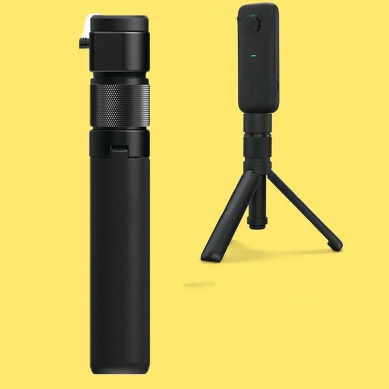 Bullet Time Rotary Handle Panoramic Camera Selfie Extension Rod Tripod Integrated (Black)