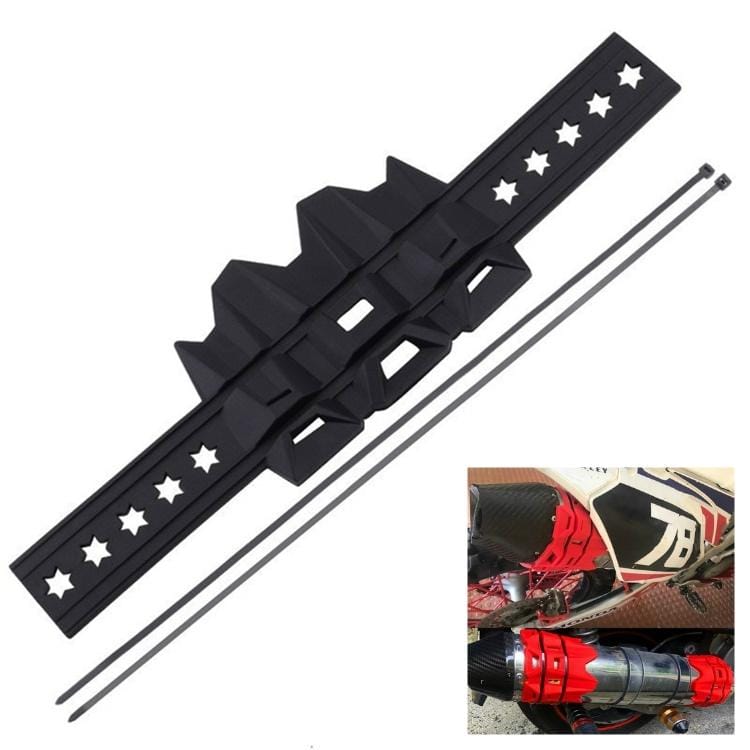 Motorcycle Modification Accessories Exhaust Pipe Anti-scratch Protective Cover Anti-scalding Rubber Ring Insulation Glue (Black)