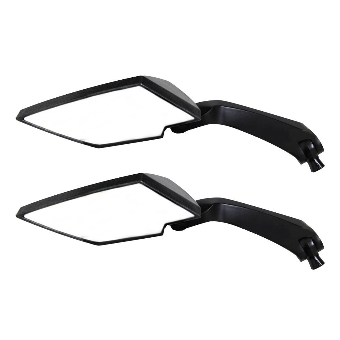 2 PCS Motorcycle Universal ABS Shell Holder Rhombus Shape Rear VIew Mirror