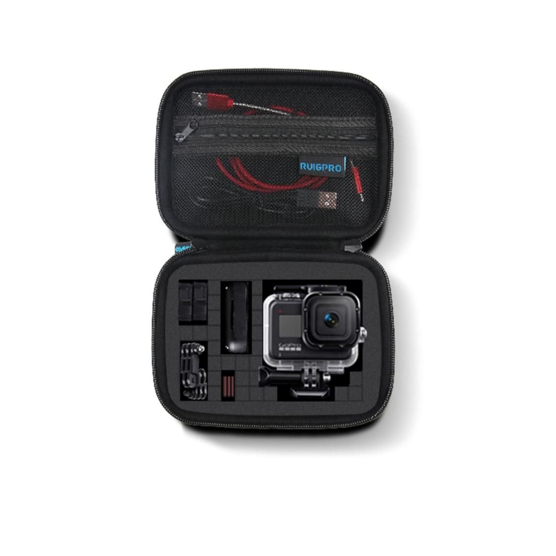 For GoPro HERO8 / 7 / 6 RUIGPRO Shockproof Waterproof Portable Case Box Size : 17.3cm x 12.3cm x 6.5cm (Black)