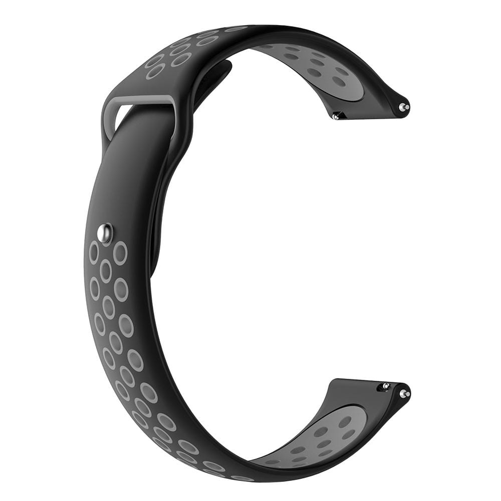 For Garmin Fenix Chronos Two-colors Replacement Wrist Strap Watchband (Black Grey)