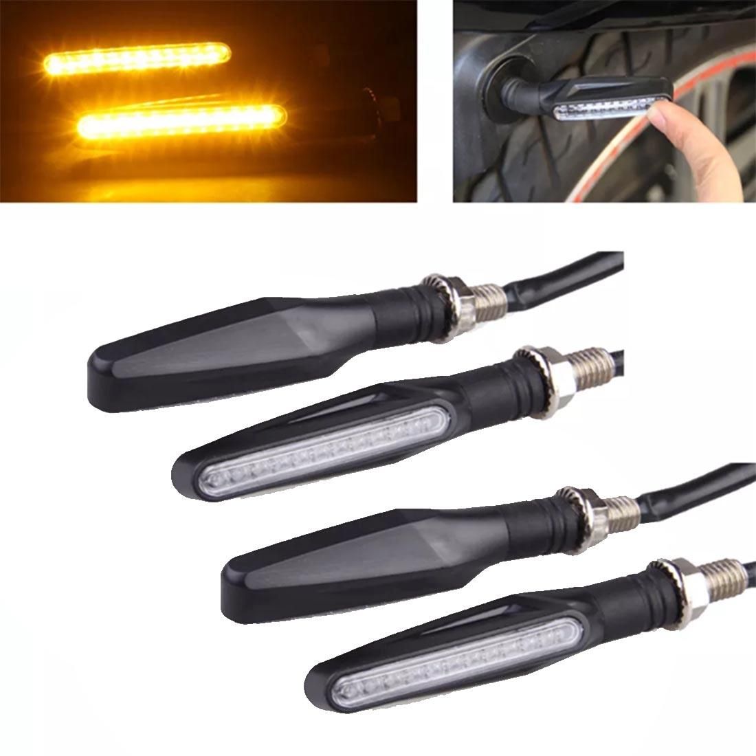 4 PCS DC 12V Motorcycle 12-LED Turn Signal Indicators Blinker Light,