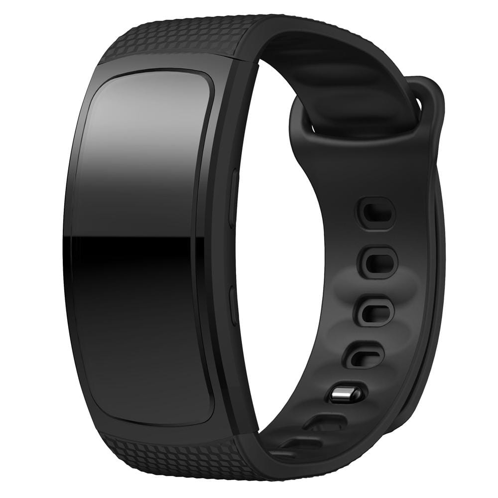 Silicone Wrist Strap Watch Band for Samsung Gear Fit2 SM-R360, Wrist Strap Size:150-213mm (Black)