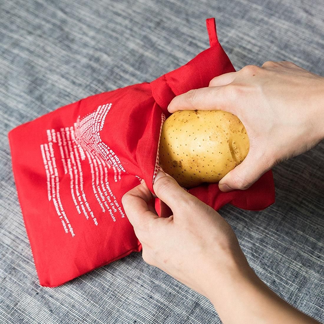 Washable Reusable Microwave Potato Cooker Bag , Size: 26.7*17.6cm (Red)