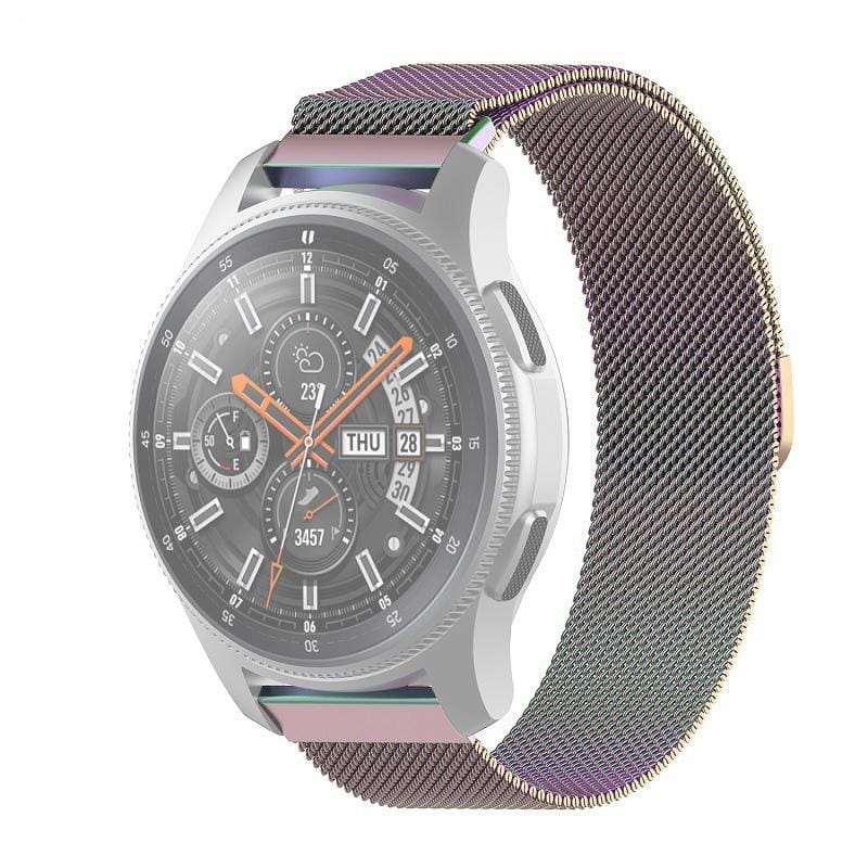 For Honor Magic Watch 2 / Galaxy Active2 Milan Stainless Steel Mesh Strap 22MM (Colorful)
