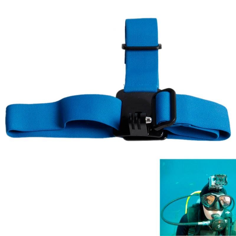 ST-24 Anti-skid Adjustable Elastic Head Strap Belt for GoPro Hero 4 / 3+ / 3 / 2 / 1 (Blue)
