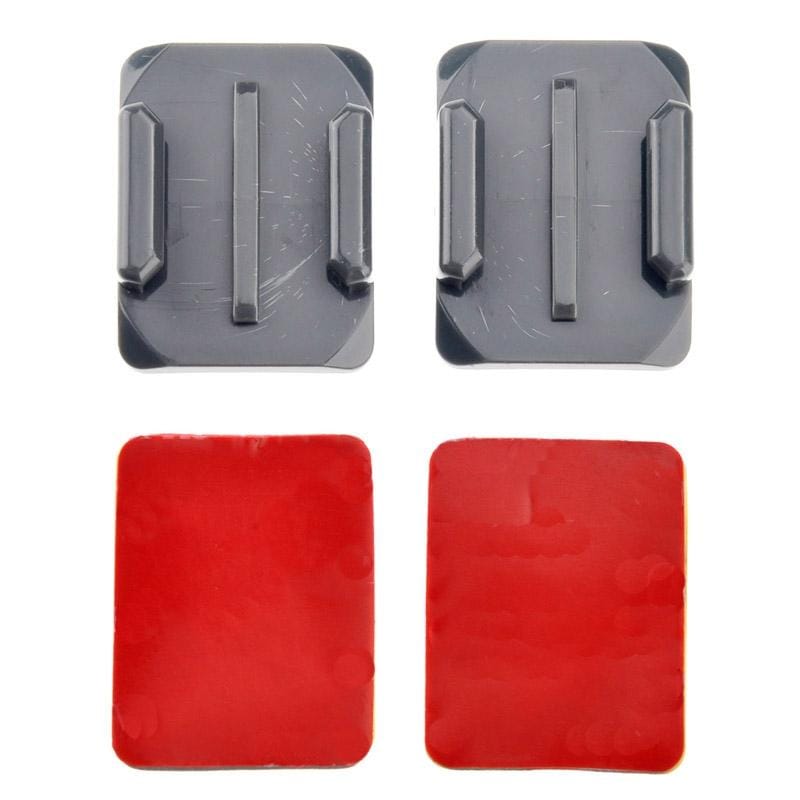 ST-12 2 x Curved Surface Adapters + 2 Adhesive Mount Stickers for GoPro  NEW HERO /HERO6   /5 /5 Session /4 Session /4 /3+ /3 /2 /1, Xiaoyi and Other Action Cameras (Grey)