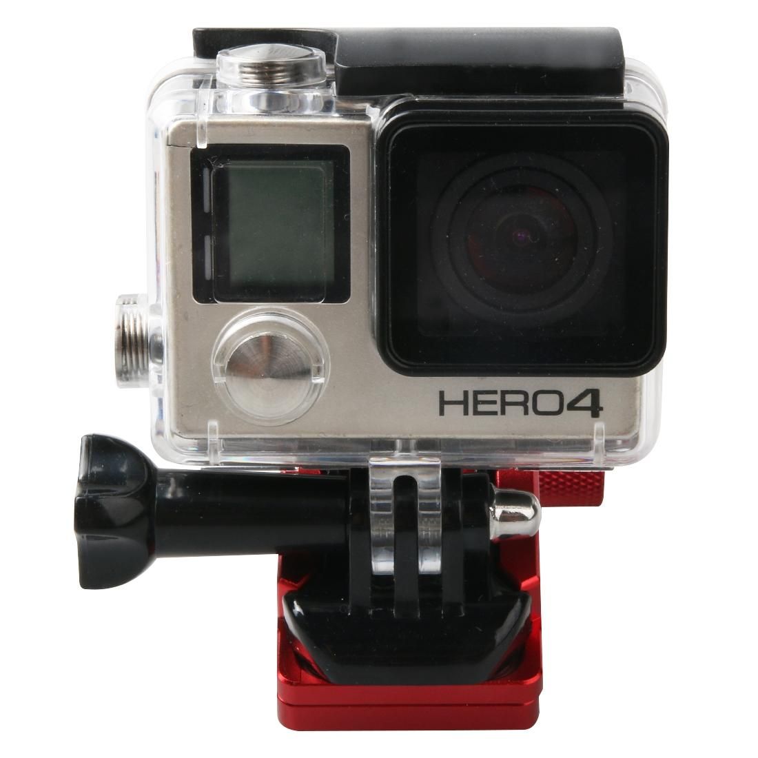 Motorcycle Rearview Mirror CNC Aluminum Alloy Stent Fixed Bracket Holder for GoPro  NEW HERO /HERO6  / 5 /5 Session /4 /3+ /3 /2 /1, Xiaomi Xiaoyi, SJCAM Camera (Red)