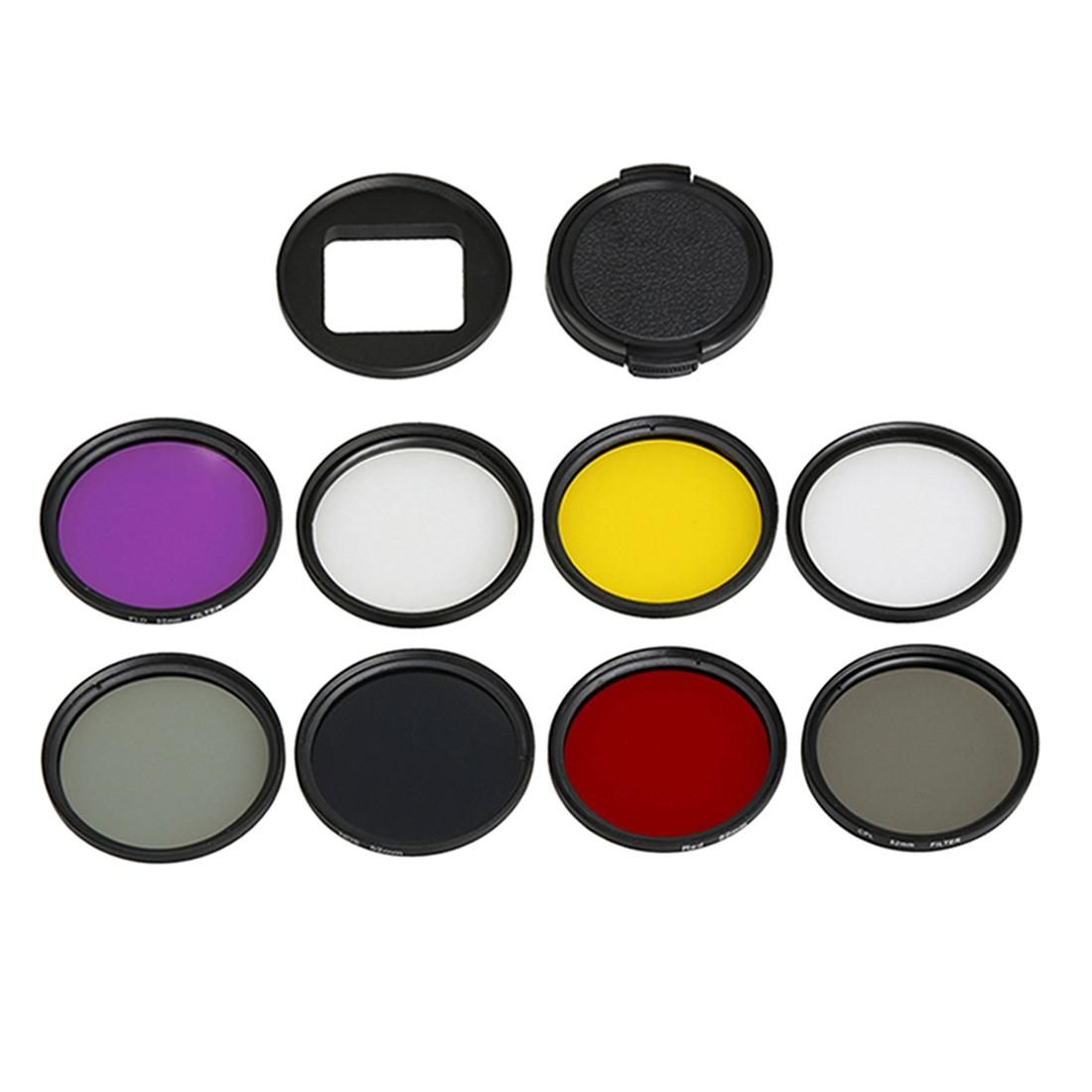 For GoPro HERO5 Sport Action Camera Proffesional 52mm Lens Filter & Waterproof Housing Case Adapter Ring