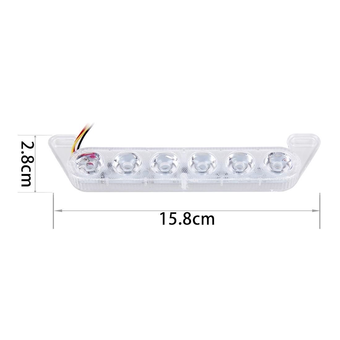 HY-1506 3W 6 SMD-5630-LEDs Red Light + Blue Light Motorcycle Flash Strobe Brake Light, DC 12V