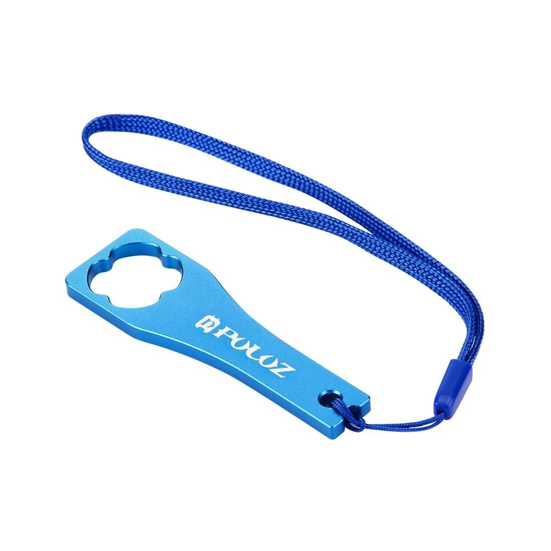 PULUZ CNC Aluminum Alloy Tighten Screw Cap Wrench Tool for GoPro HERO9 Black / HERO8 Black / HERO7 /6 /5 /5 Session /4 Session /4 /3+ /3 /2 /1, Xiaoyi and Other Action Cameras (Blue)