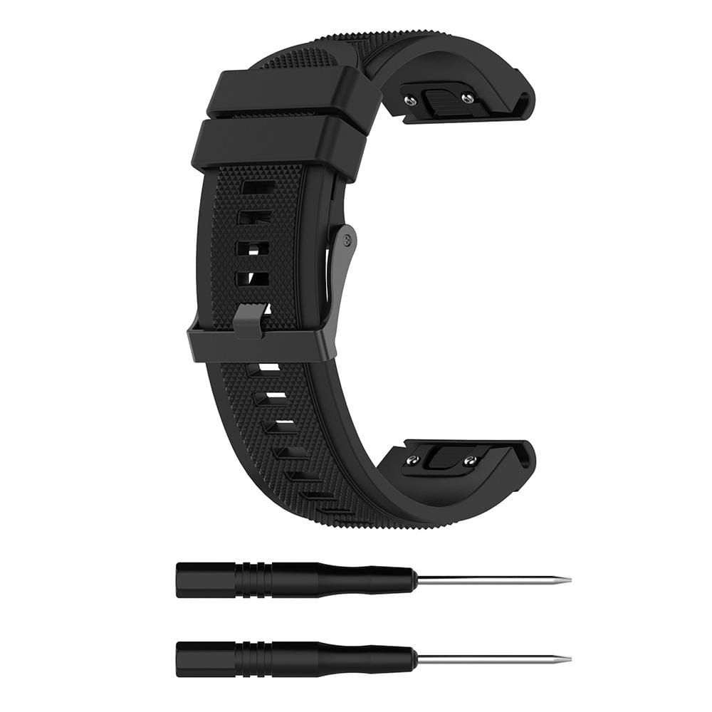For Garmin Fenix 5X  Fenix3 / Fenix3 HR Silicone Replacement Wrist Strap Watchband (Black)