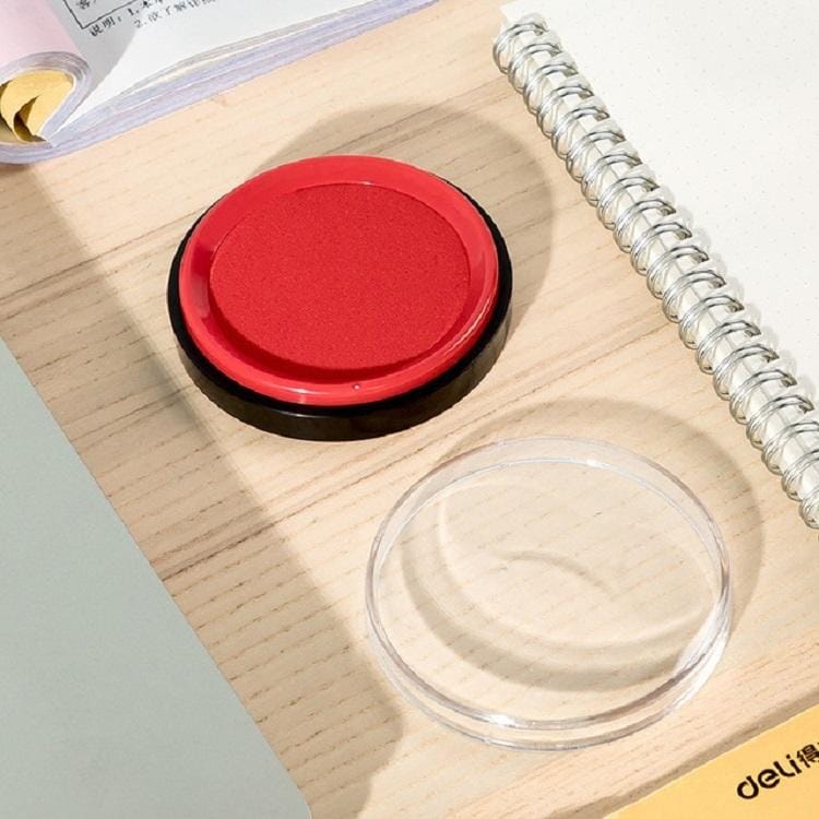 4 PCS Deli 9863ES Round Quick-drying Water-resistant Printing Mud Office Financial Atomic Printing Oil