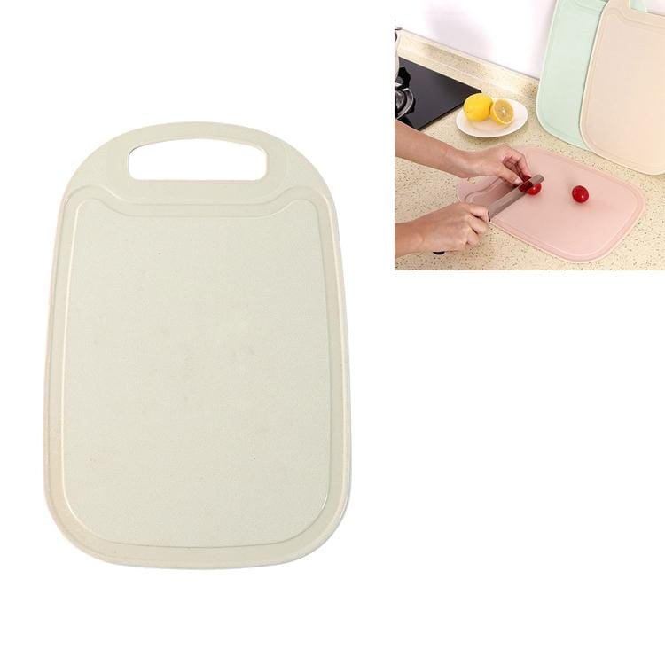 Kitchen Household Cutting Vegetables Complementary Food Rectangular Simple Trumpet Cut Fruit Cutting Board (Beige)