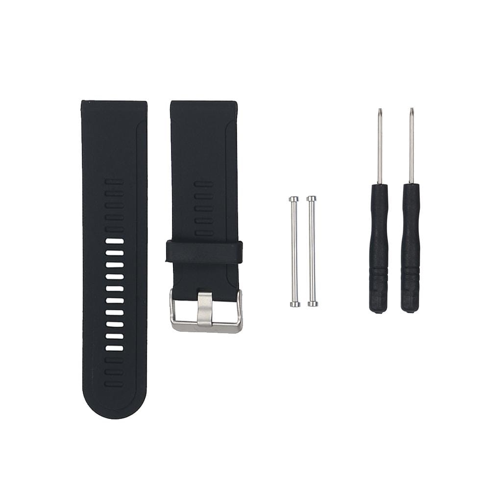 For Garmin Fenix3 HR Silicone Replacement Wrist Strap Watchband (Black)