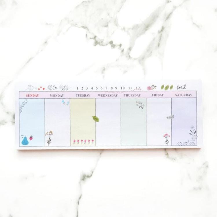 3 PCS Stationery Memo Paper Cartoon Animal Illustration Tear-off N-time Schedule Notepad Memo Pad (Breeze Leaf)