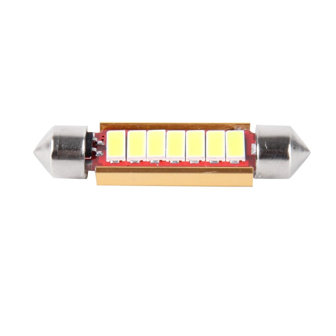 2 PCS DC 12V 3W 41MM 5730 Bicuspid Port Decoding Car Dome Lamp LED Reading Light with 6 LED Lights (White Light)