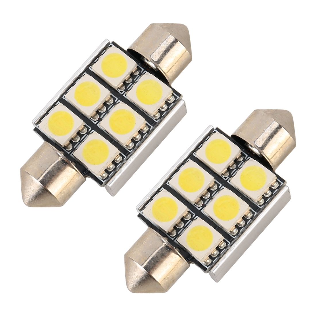 10 PCS 36mm DC12V / 2W / 7000K / 80LM 6LEDs SMD-5050 Car Reading Lamp (White Light)