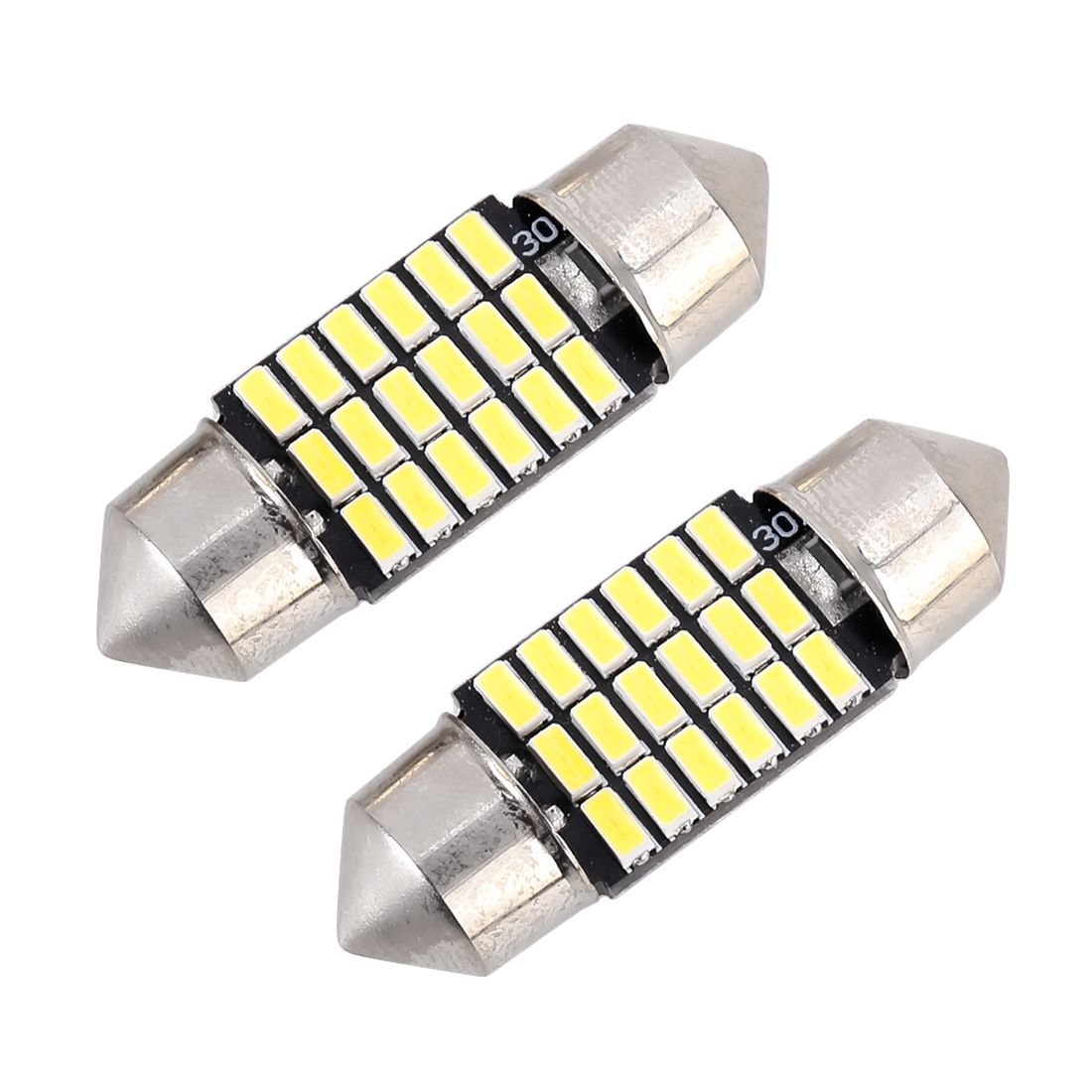 2 PCS 31mm DC12V / 1.5W / 6000K / 100LM 18LEDs SMD-3014 Car License Plate Light / Dome Light