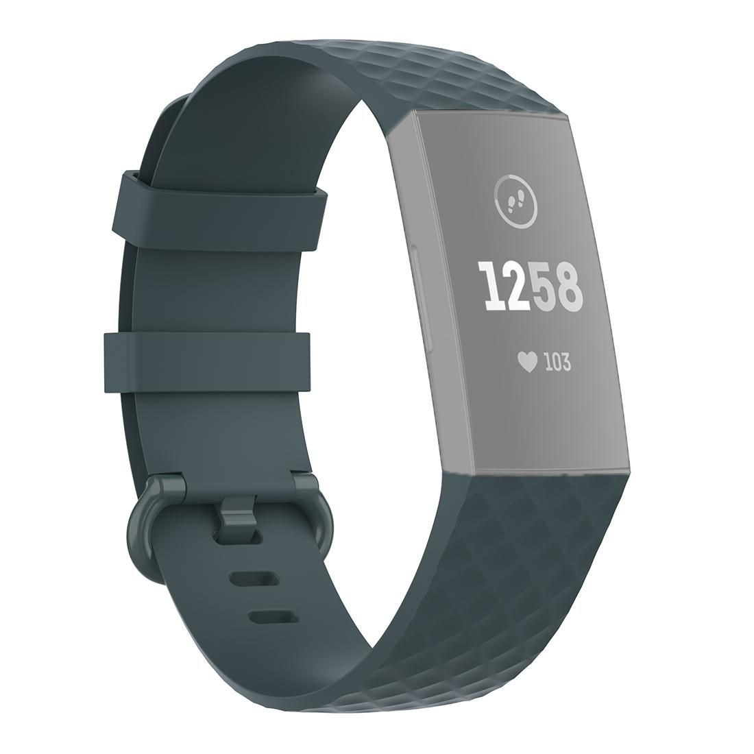 Color Buckle TPU Wrist Strap Watch Band for Fitbit Charge 4 / Charge 3 / Charge 3 SE, Size: S (Rock Teal)