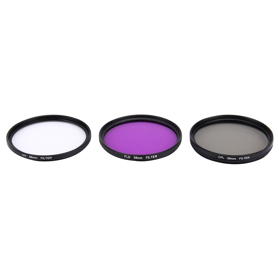 JUNESTAR 3 in 1 Proffesional 58mm Lens Filter for GoPro & Xiaomi Xiaoyi Yi Sport Action Camera