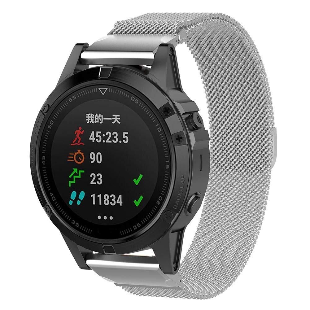 For Garmin Fenix 5 Milan Metal Stainless Steel Metal Watchband , Size:20MM