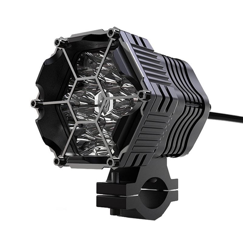 2 PCS DC12-85V Motorcycle / Car Waterproof  Aluminum Alloy External LED Glare Headlight Spotlight with Cable