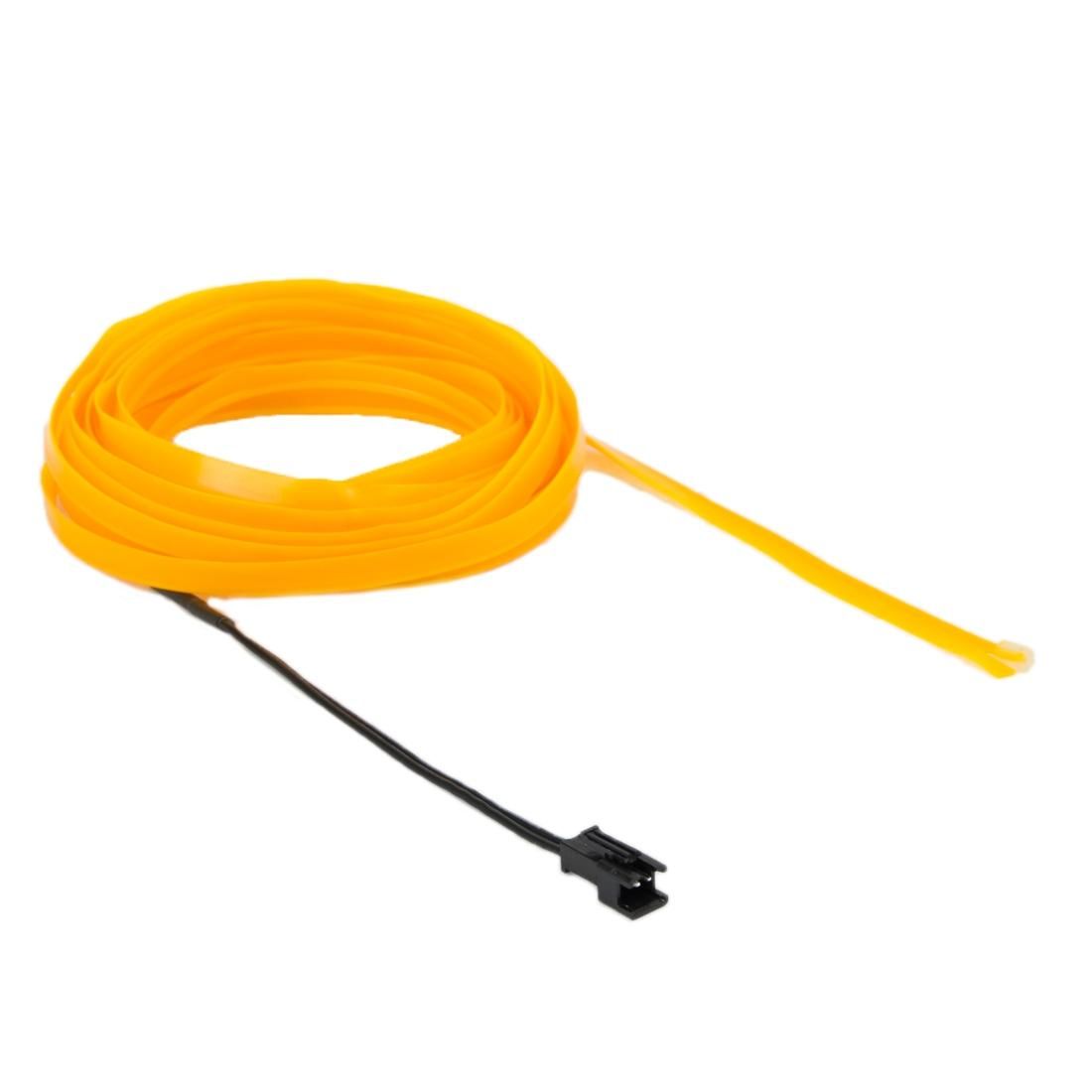 EL Cold Yellow Light Waterproof Flat Flexible Car Strip Light with Driver for Car Decoration, Length: 5m (Blue)